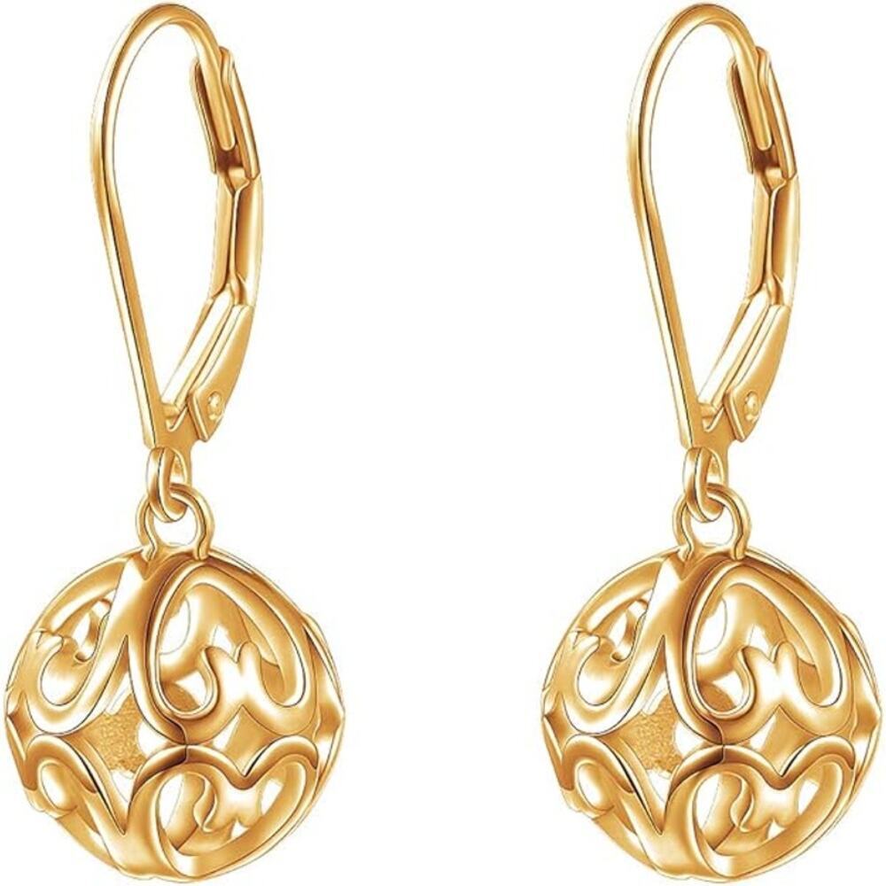 S925 Sterling Silver Heart Dangle Drop Stud Earrings for Women  Jewelry